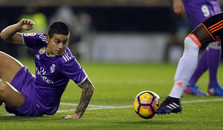 James 61 minutos Real Madrid: James actuó 61 minutos en la derrota del Real Madrid ante el Valencia