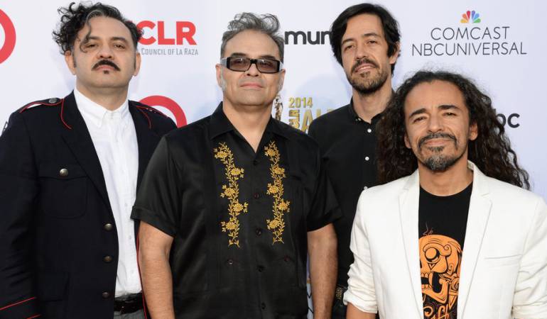 Los integrantes de Café Tacvba de izquierda a derecha: los hermanos Enrique y Joselo Rangel, Emmanuel del Real y Rubén Albarrán.
