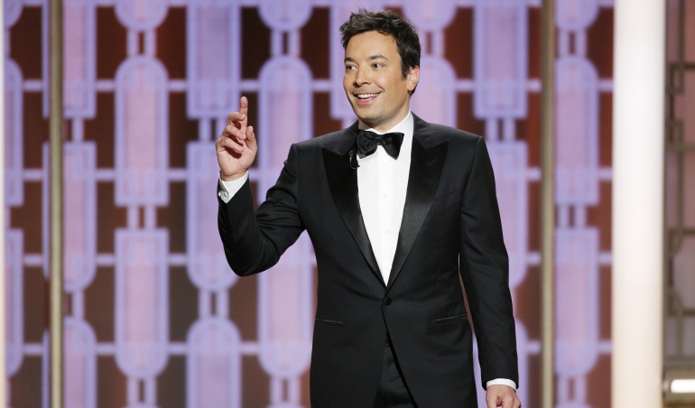 Fallon en la entrega de los Premios Globo de Oro.