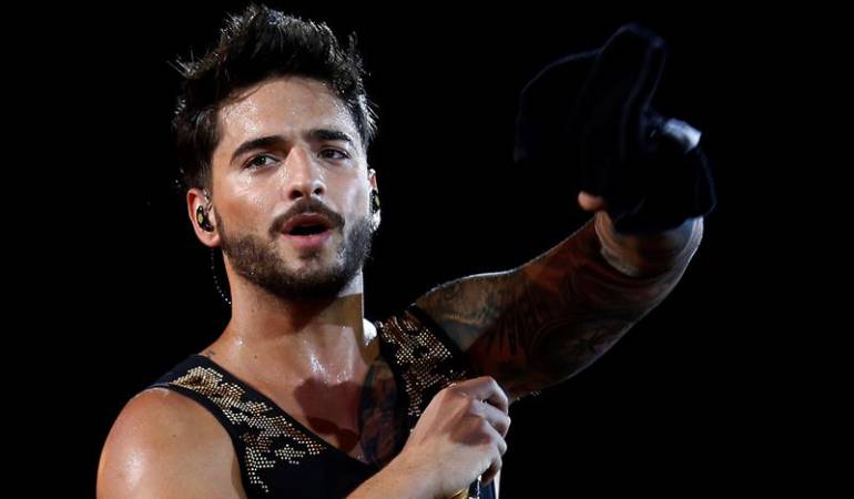 El cantante colombiana Maluma en Viña del Mar.
