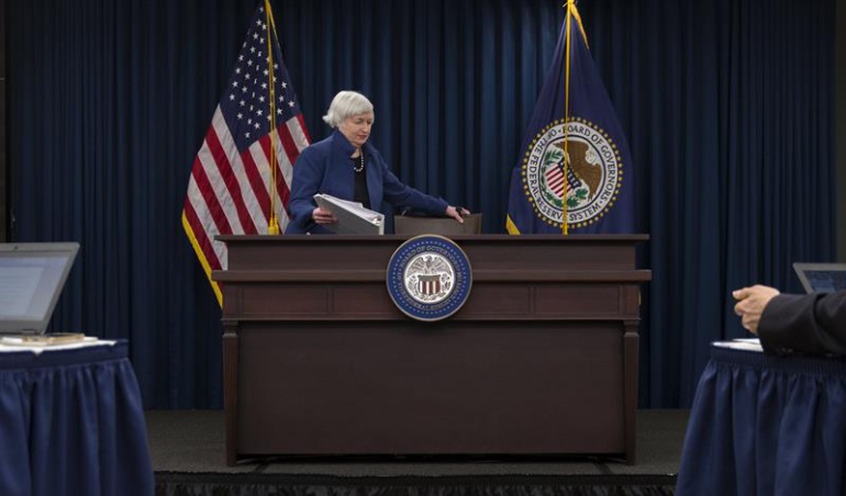 La presidenta de la Reserva Federal (Fed) de Estados Unidos, Janet Yellen
