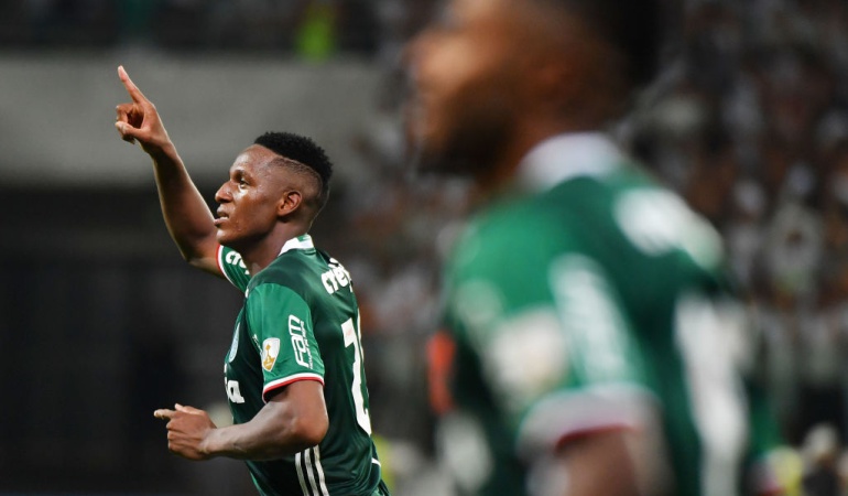 Yerry Mina Copa Libertadores Palmeiras: Yerry Mina, héroe en el agónico triunfo del Palmeiras en Copa Libertadores