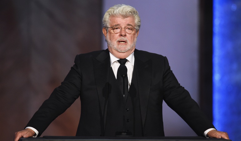 George Lucas durante un tributo al compositor John Williams.