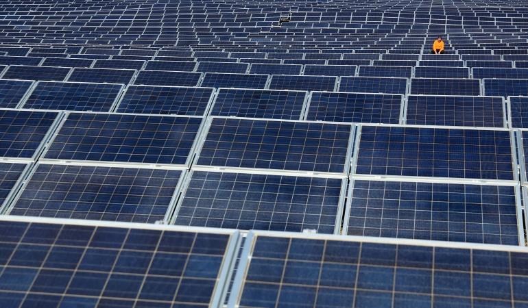 Ejemplo de paneles solares.