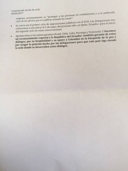 Diálogos entre el Gobierno y el ELN: Gobierno logra con el Eln acuerdo sobre desminado y DIH Diálogos entre el Gobierno y el ELN: Gobierno logra con el Eln acuerdo sobre desminado y DIH