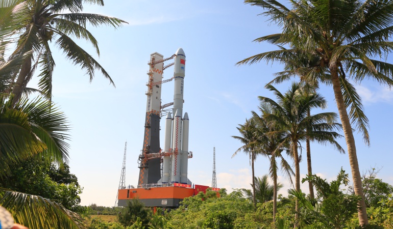 La nave "Tianzhou 1" en Wenchang, China.