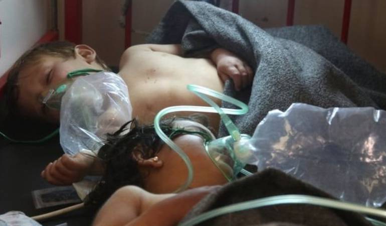 Al menos 87 personas, incluidos muchos niños, murieron en el ataque en Khan Sheikhoun en abril de 2017.