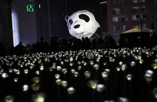 Escultura oso panda en China Escultura oso panda en China