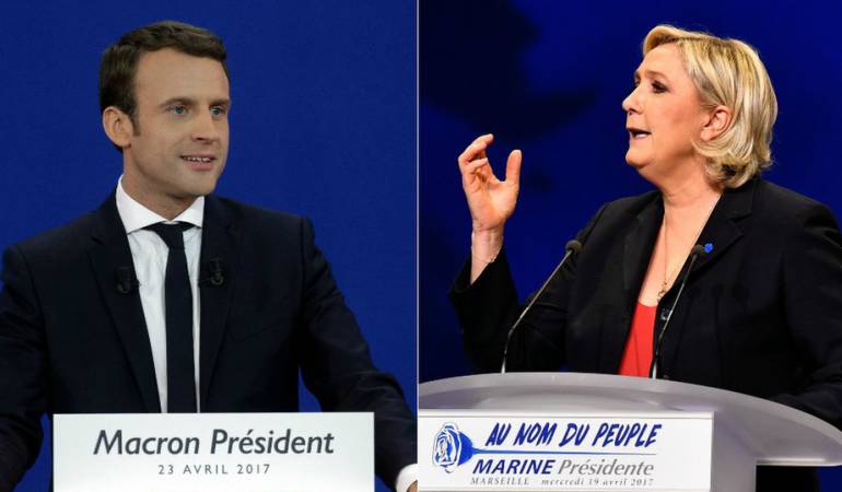 Emmanuel Macron y Marine Le Pen son los dos candidatos que disputarán la presidencia de Francia en la segunda vuelta de las elecciones del 7 de mayo.