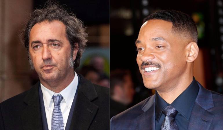 Paolo Sorrentino (izq) y Will Smith (der)