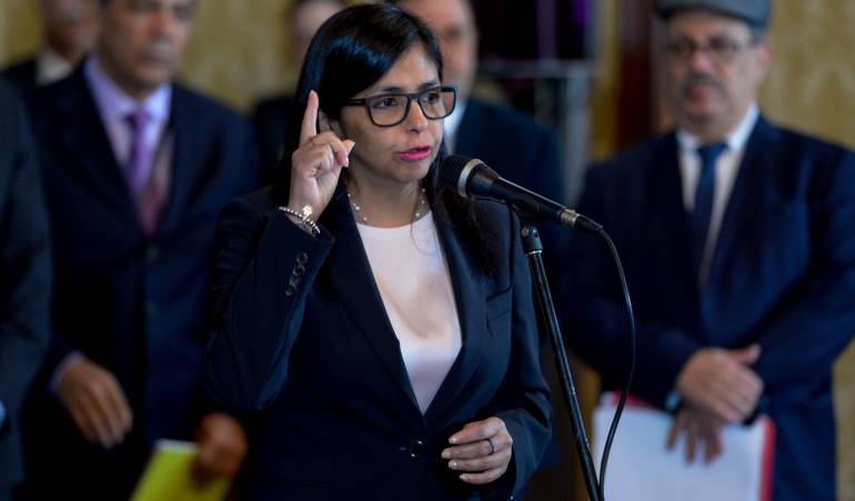 Canciller, Delcy Rodríguez.