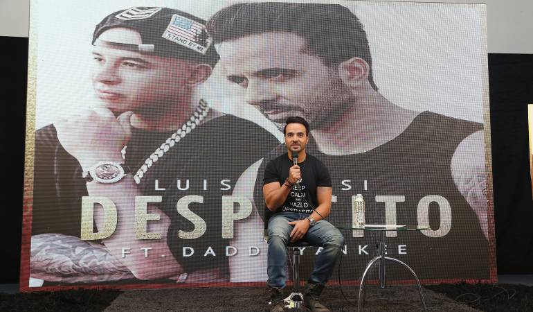 Luis Fonsi en el lanzamiento de Despasito.