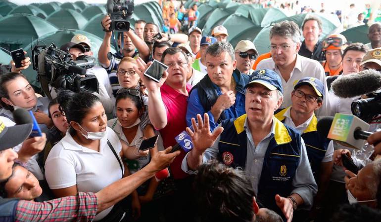 Santos regresa a Mocoa: Santos regresa a Mocoa hoy para revisar avances de la recuperación