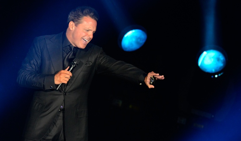 El cantante Luis Miguel durante una presentación en Barcelona.