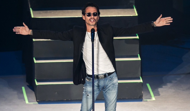 El cantante Marc Anthony durante un concierto en el Auditorio Nacional de Ciudad de México.
