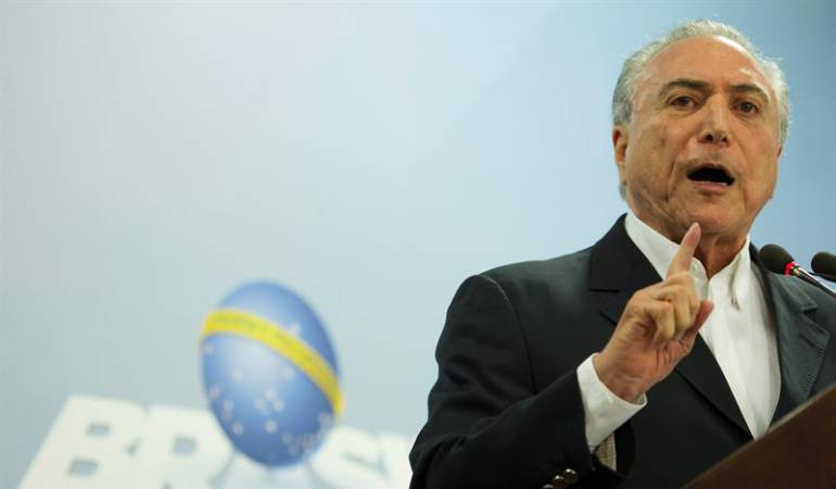 Michel Temer, presidente de Brasil.