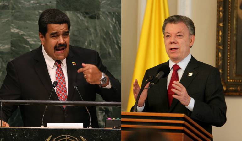 Nicolás Maduro y Juan Manuel Santos