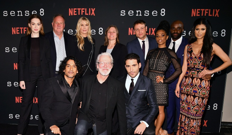 El elenco de la serie "Sense8" de Netflix.