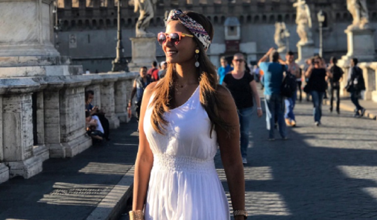 La presentadora sorprendió a sus seguidores con algunas fotografías de su viaje.