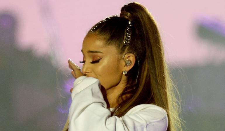 Ariana Grande durante el concierto One Love Manchester, a beneficio de las víctimas del ataque terrorista.