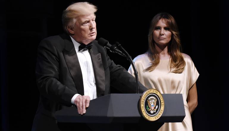 Donald Trump y su esposa Melania Trump.