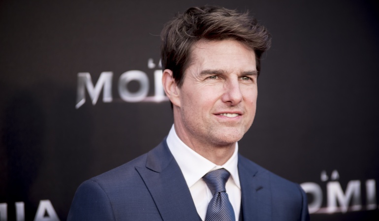 El actor Tom Cruise en la premiére de "La Momia".