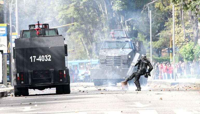 ESMAD en Buenaventura: Lamento falsas acusaciones contra la Fuerza Pública en las manifestaciones: Santos