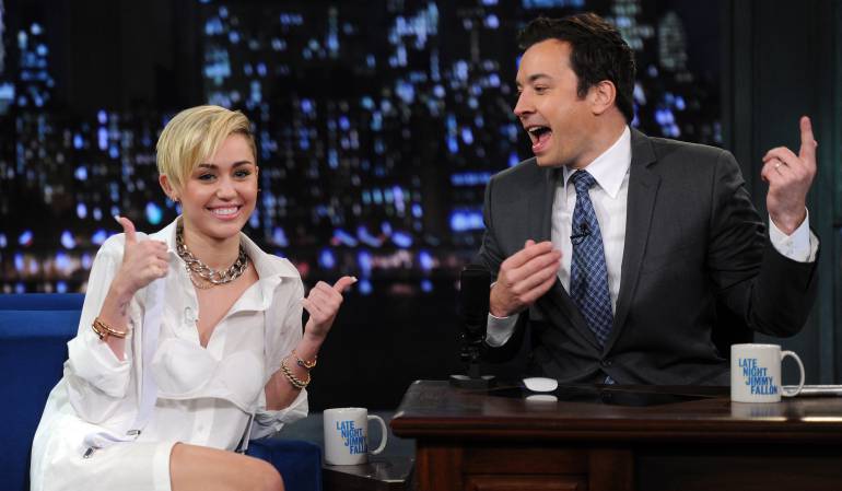 Miley Cyrus y Jimmy Fallon