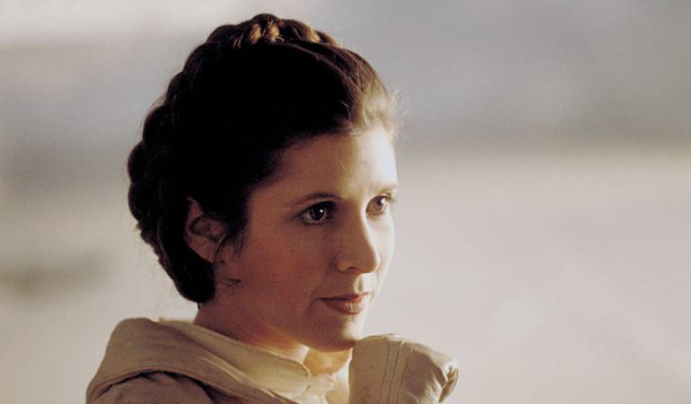 Carrie Fisher interpretando a la Princesa Leia en Star Wars