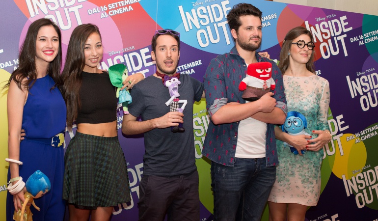 Parte del elenco de la cinta "Intensamente" de Disney-Pixar.