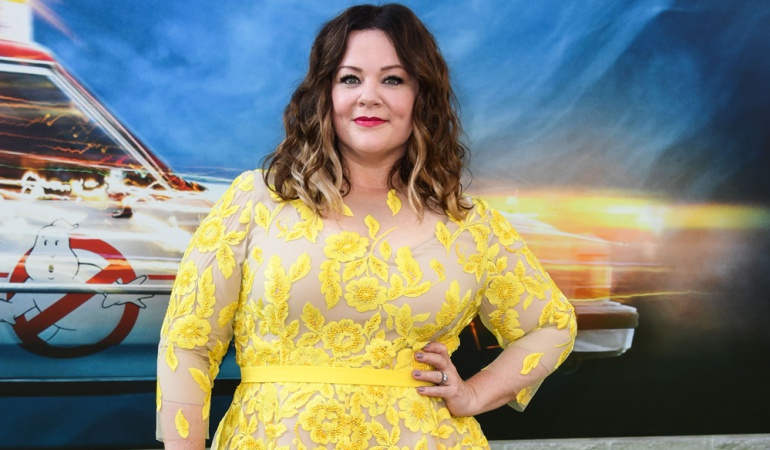La actriz Melissa McCarthy en la premiére de la cinta "Cazafantasmas".