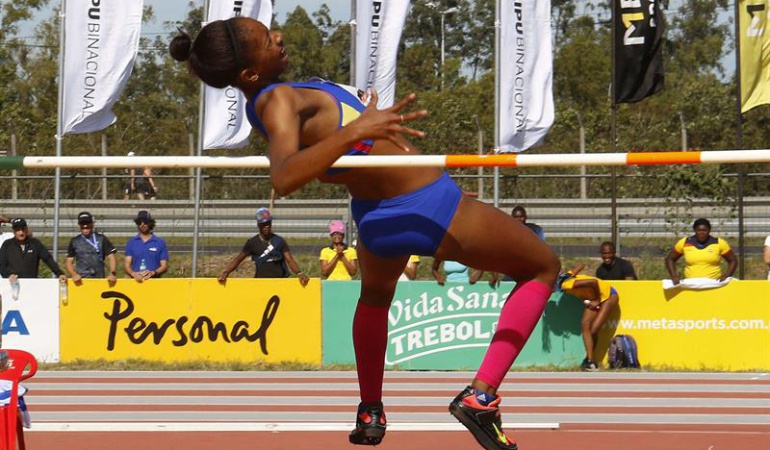 María Fernanda Murillo oro salto de altura: María Fernanda Murillo, oro en salto de altura en Sudamericano de Atletismo