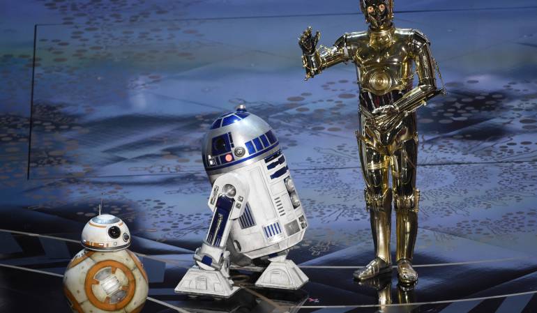 Los personajes de "Star Wars", BB-8, R2-D2 y C-3PO