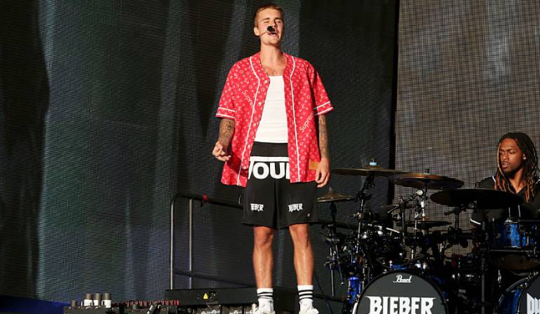 Justin Bieber durante su concierto en Hyde Park, Londres