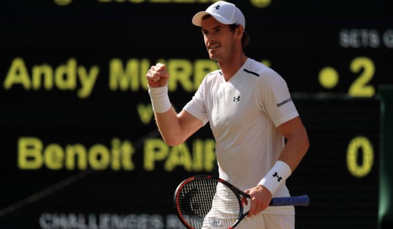 Andy Murray Wimbledon Paire: Murray vence a Paire y avanza a los cuartos de Wimbledon por décima vez