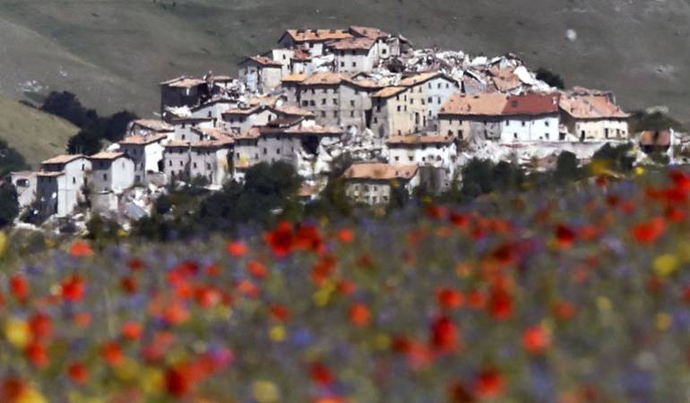 En medio de una planicie cubierta de flores, el pueblo de Castelluccio sigue siendo testimonio silencioso de los devastadores terremotos de 2016.