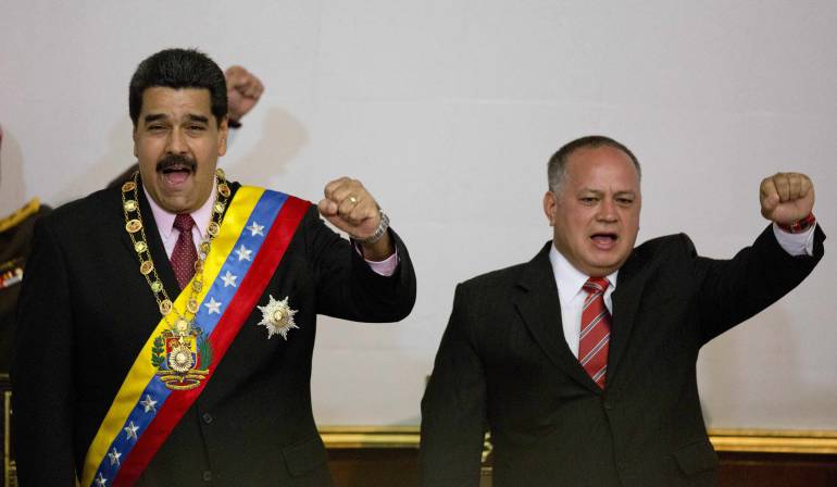 Nicolás Maduro, presidente de Venezuela, y Diosdado Cabello, candidato a la Constituyente.