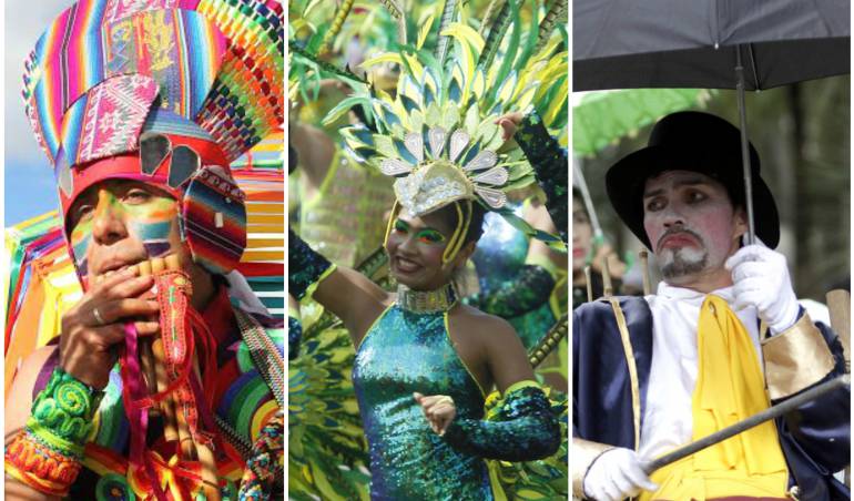 Carnaval de Blancos y Negros, Carnaval de Barranquilla y el Festival de Teatro.