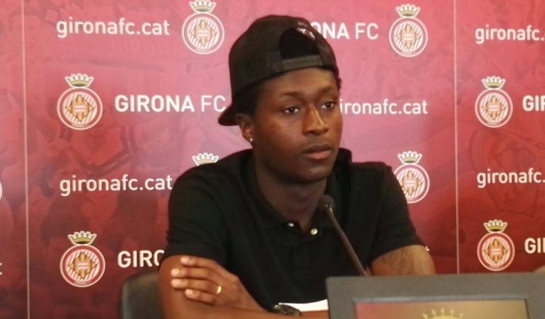 Marlos Moreno Girona: Estoy muy feliz de estar aquí: Marlos Moreno en su presentación en el Girona
