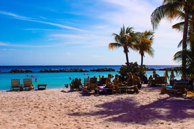 El corazón azul de caribe