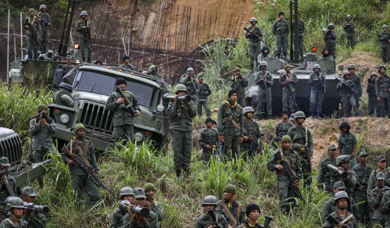 Venezuela, antiimperialistas, ejercicios militares: Inician ejercicios militares en Venezuela junto a marchas "antiimperialistas"