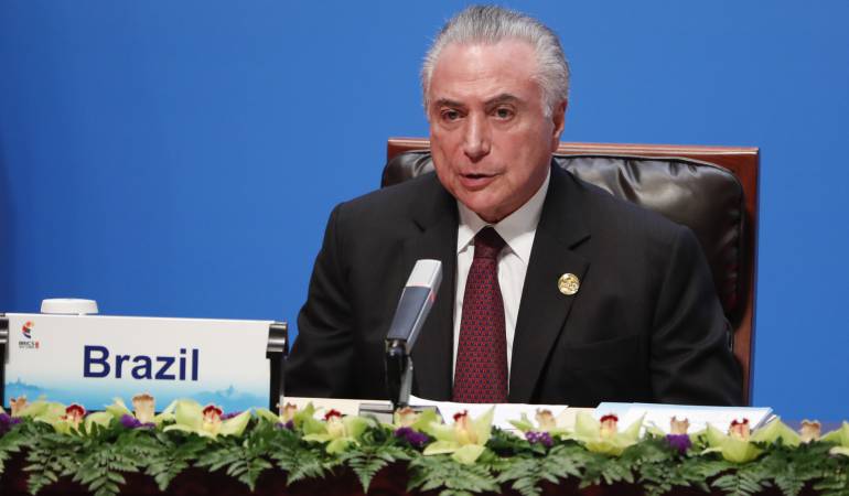 Michel Temer, presidente de Brasil.