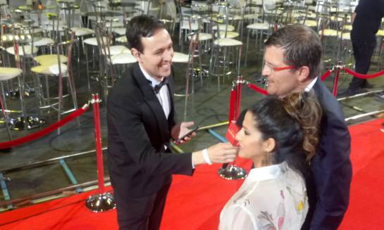 Julio César Herrera y su esposa Aida, ella una de las nominadas de la noche Julio César Herrera y su esposa Aida, ella una de las nominadas de la noche