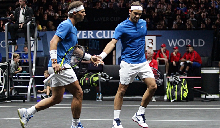 Federer Nadal Laver Cup: En un partido para la historia, Federer y Nadal vencen a Querrey y Sock en dobles