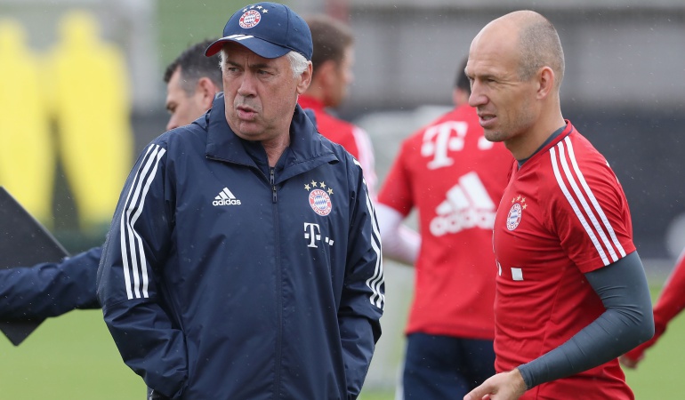 Arjen Robben Carlo Ancelotti: Mi hijo entrenaba con más intensidad que Ancelotti: Arjen Robben