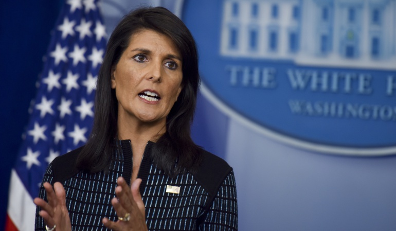 Nikki Haley, embajadora estadounidense ante Naciones Unidas