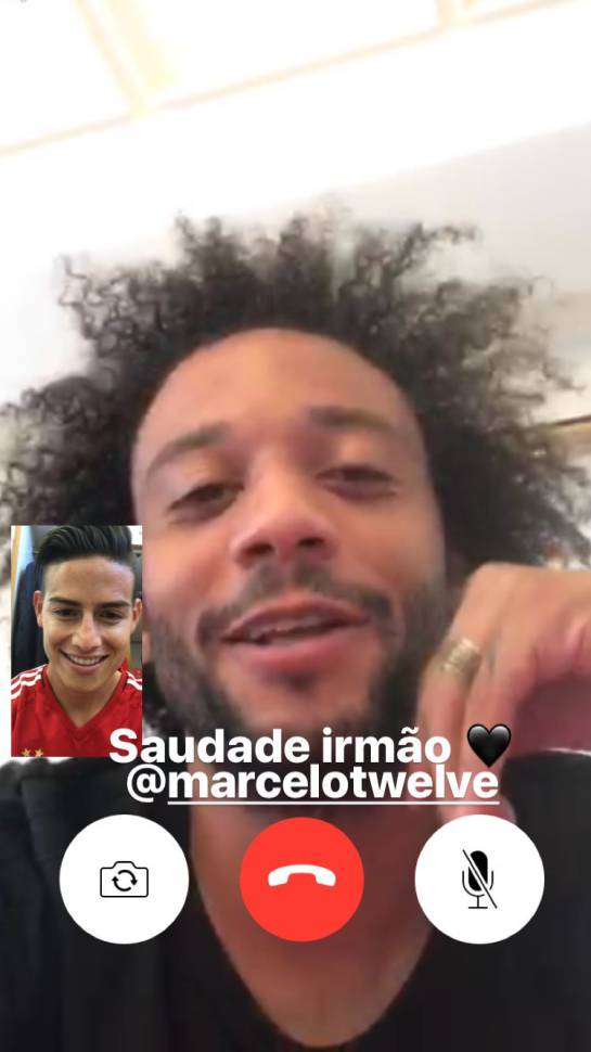 James habla con Marcelo quien juega en el Real Madrid: James no pierde contacto con el Real Madrid James habla con Marcelo quien juega en el Real Madrid: James no pierde contacto con el Real Madrid