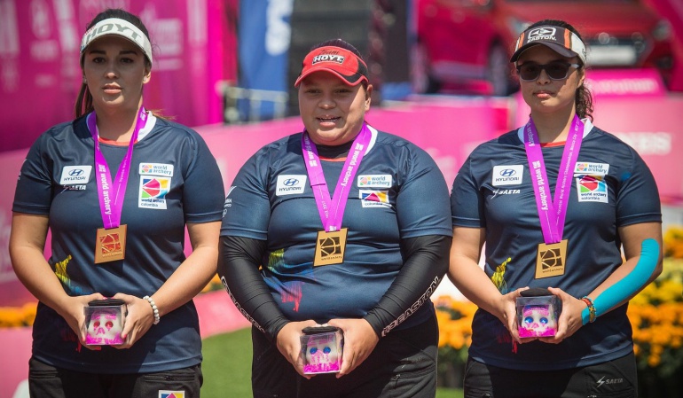 Equipo femenil gana plata en Mundial de Tiro con Arco Equipo femenil gana plata en Mundial de Tiro con Arco