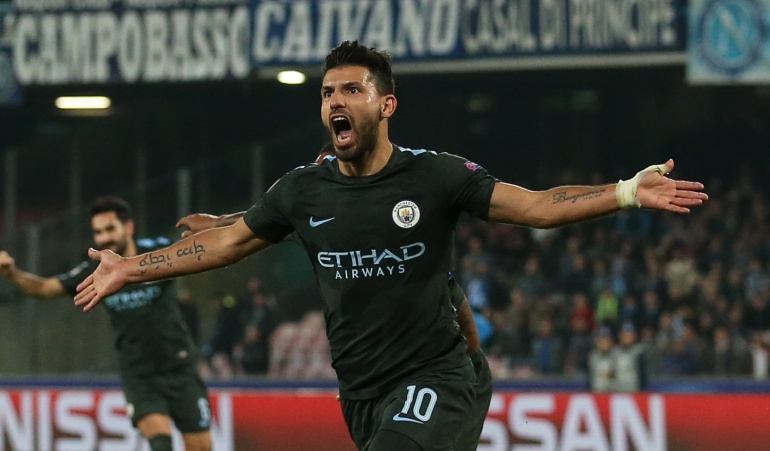 Manchester City clasificó a los octavos de final de la Champions.: El City, con gol histórico de Agüero, se clasifico a los octavos en la Champions