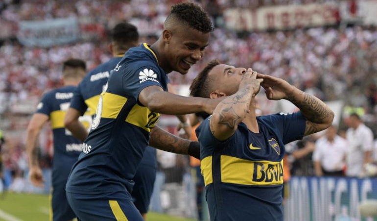 Edwin Cardona Boca Juniors River Plate: Golazo y expulsión de Edwin Cardona en la victoria de Boca ante River Plate